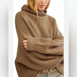 Free People
Women's Brown Swim Too Deep Turtleneck Sweater